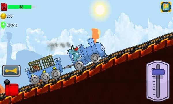 Little Oggy Rail Rush screenshot 2