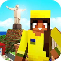 Brazil Craft: Blocky City Building Addicting Games icon