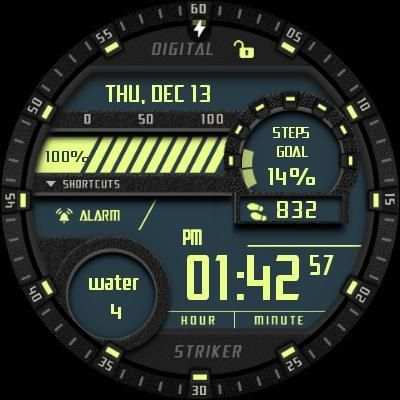 Digital Striker Watch Face स्क्रीनशॉट 5