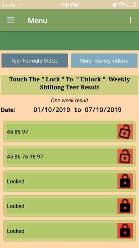 Shillong teer weekly target screenshot 2