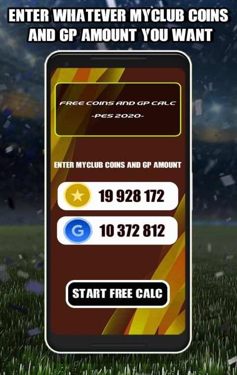 Free MyClub Coins And GP Calc For PES 2020 screenshot 2