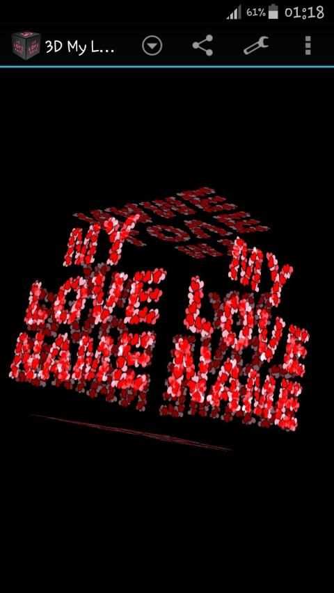 3D My Name Love Live Wallpaper स्क्रीनशॉट 3