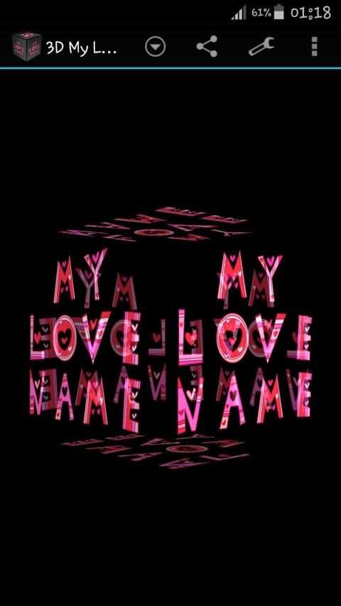 3D My Name Love Live Wallpaper स्क्रीनशॉट 4