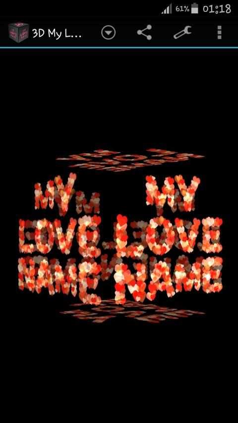 3D My Name Love Live Wallpaper स्क्रीनशॉट 1