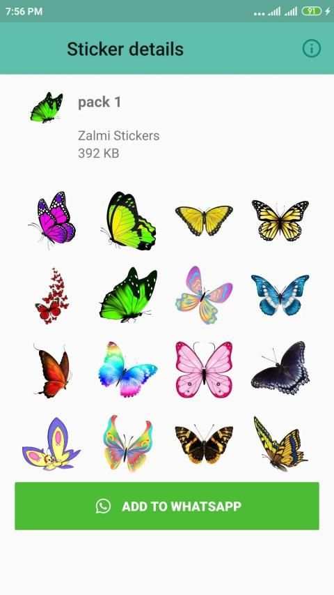 WAStickerApps - Butterfly Stickers for WA 2020 screenshot 3