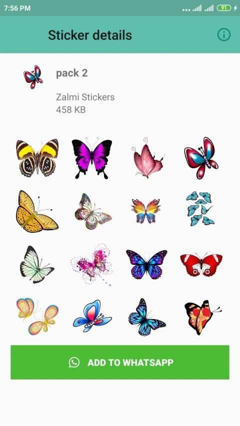 WAStickerApps - Butterfly Stickers for WA 2020 screenshot 2