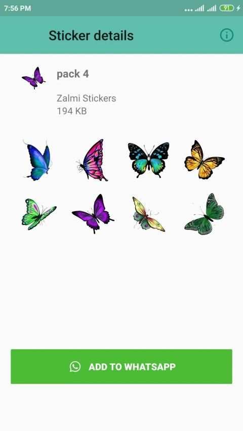 WAStickerApps - Butterfly Stickers for WA 2020 screenshot 1