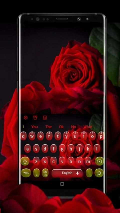 Romantic Red Rose Keyboard स्क्रीनशॉट 2