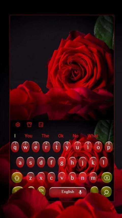Romantic Red Rose Keyboard स्क्रीनशॉट 3