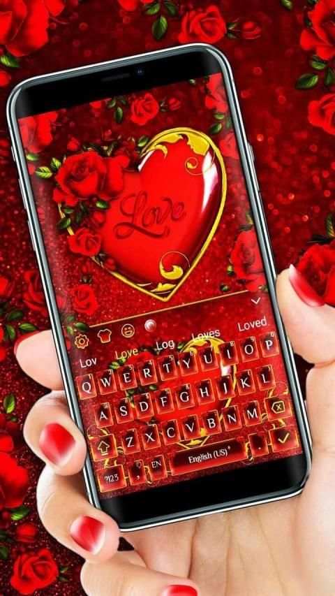 Valentine Heart Keyboard Theme स्क्रीनशॉट 3