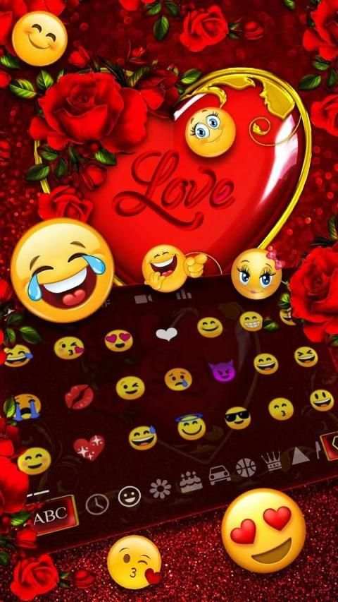 Valentine Heart Keyboard Theme स्क्रीनशॉट 1
