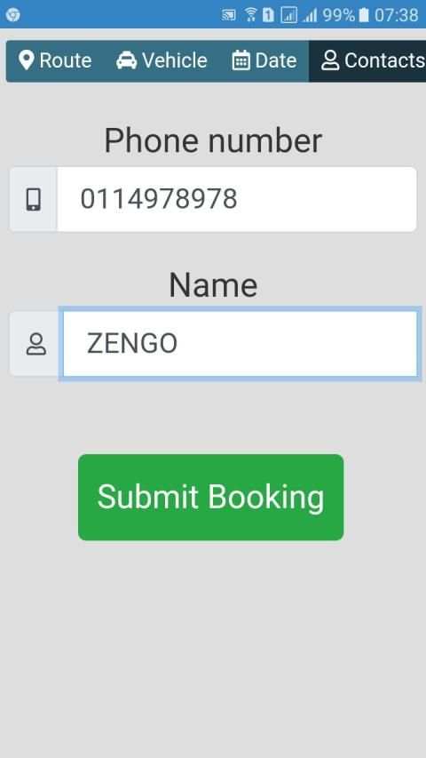 ZENGO TAXI screenshot 1