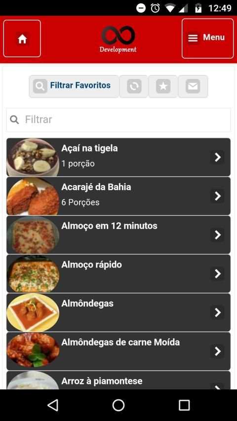 Receitas Deliciosas स्क्रीनशॉट 2