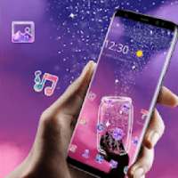 Violet Galaxy Glitter Bottle Theme