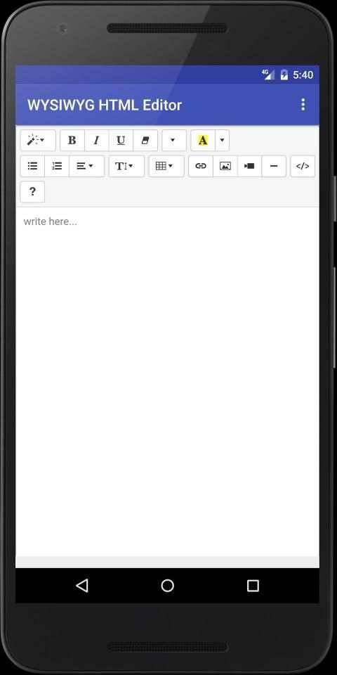 WYSIWYG HTML Editor screenshot 1