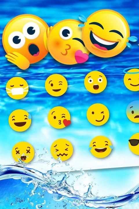 3D Glass Water Keyboard स्क्रीनशॉट 1