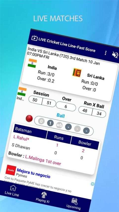Cricket LiveLine-Fast Score स्क्रीनशॉट 2