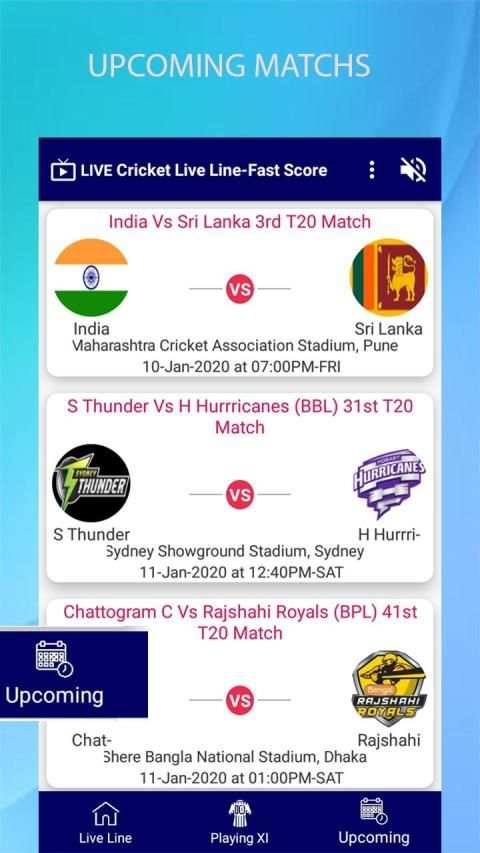 Cricket LiveLine-Fast Score स्क्रीनशॉट 3