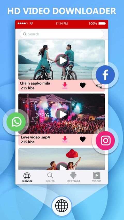 Free Video Downloader - Video downloading app स्क्रीनशॉट 5