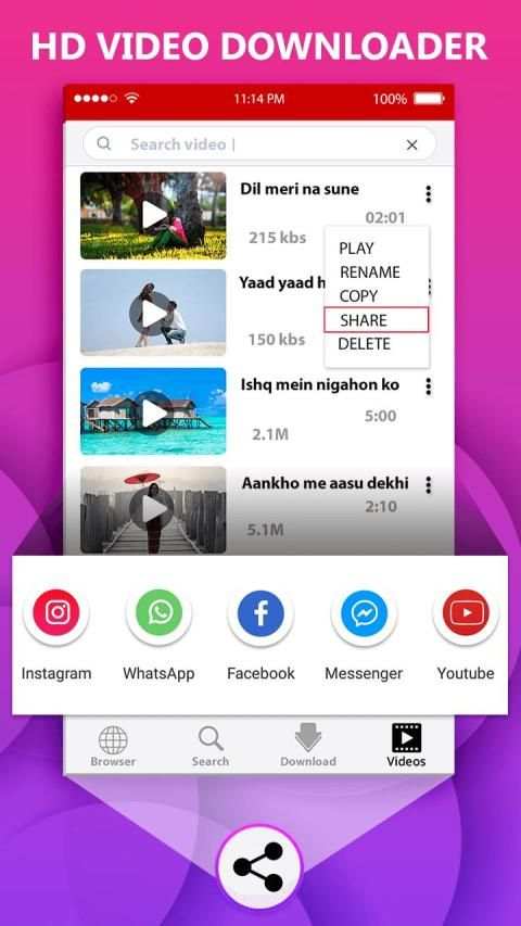 Free Video Downloader - Video downloading app screenshot 1