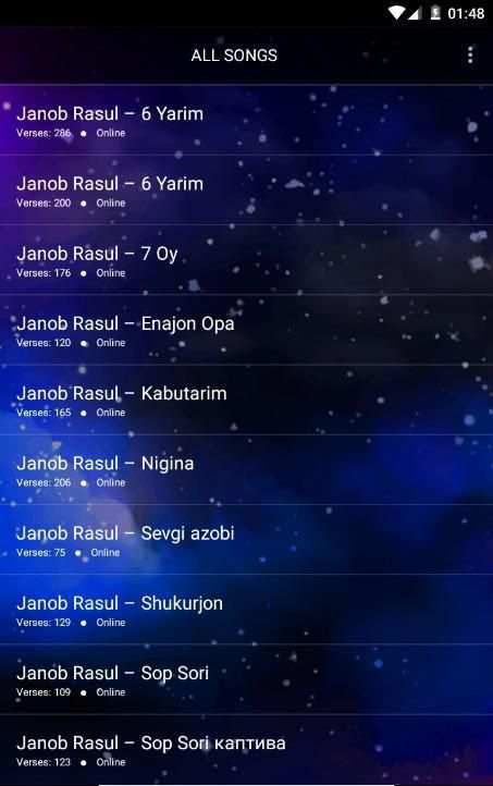 janob rasul qoshiqlar - new songs screenshot 2