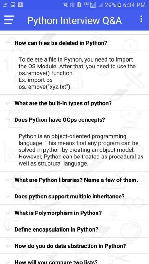 Python Interview Questions Answer (Offline) screenshot 7