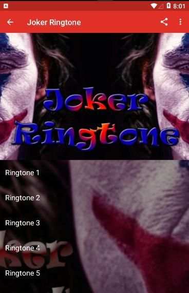 Joker Ringtone App स्क्रीनशॉट 1