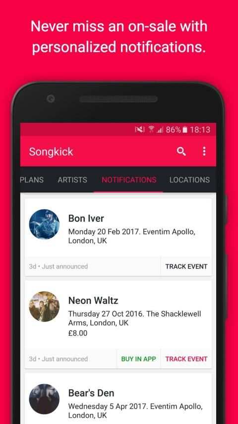 Songkick Concerts स्क्रीनशॉट 6