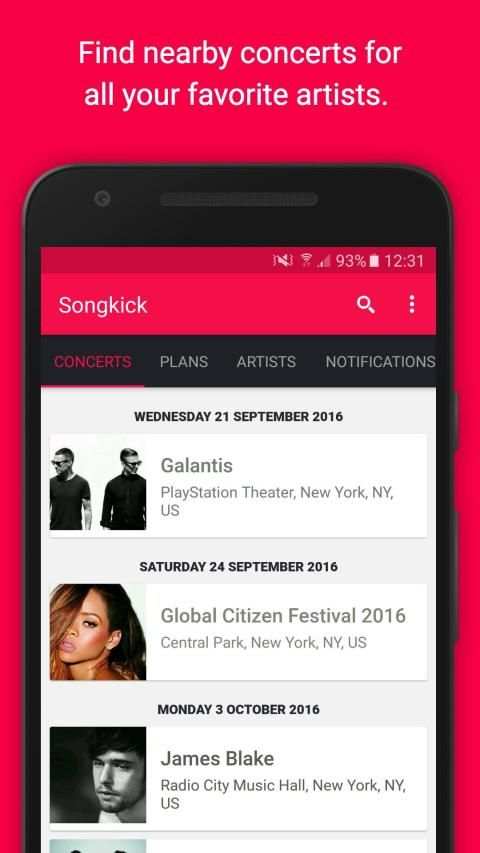 Songkick Concerts स्क्रीनशॉट 4