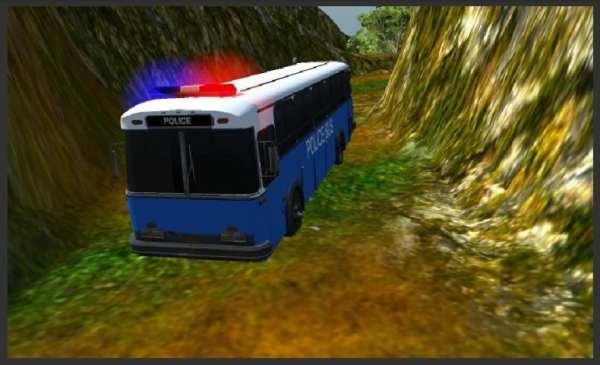 Police Bus Mountain Driving स्क्रीनशॉट 1