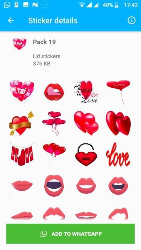 Kiss Stickers, Love Lips Stickers For Whatsapp screenshot 2