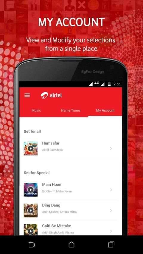 Airtel Hellotunes स्क्रीनशॉट 1