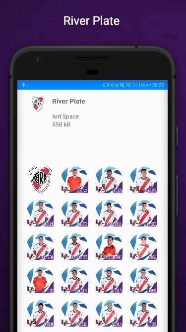 Stickers Superliga Arg para WhatsApp WAStickerApps screenshot 6