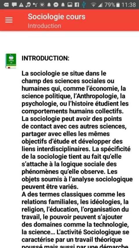 Sociologie Cours screenshot 3