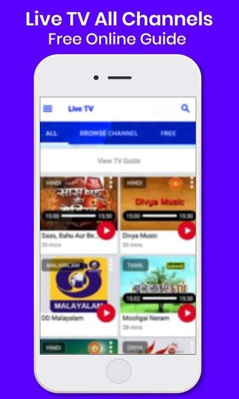 Live TV All Channels Free Online Guide screenshot 4