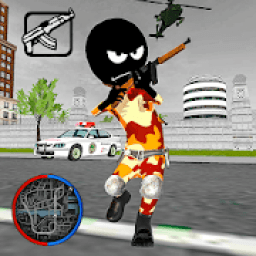 Miami Stickman Offroad Army Rope Hero Simulator आइकन