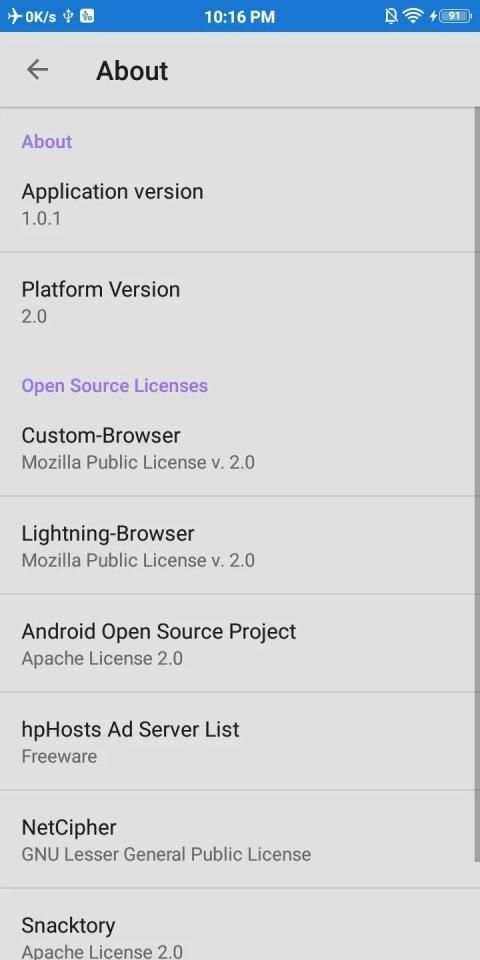 Web Browser SDS screenshot 2