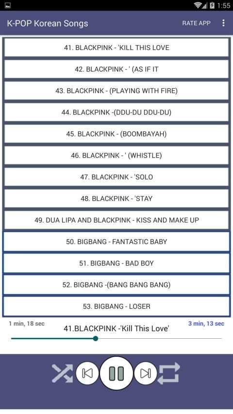 100 KPOP korean songs offline screenshot 4