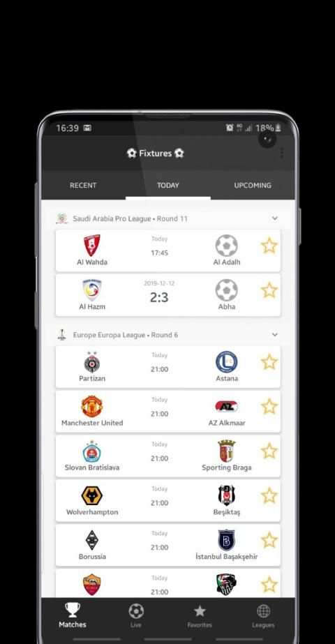 Scorama Football live scores, fixtures, standing screenshot 3
