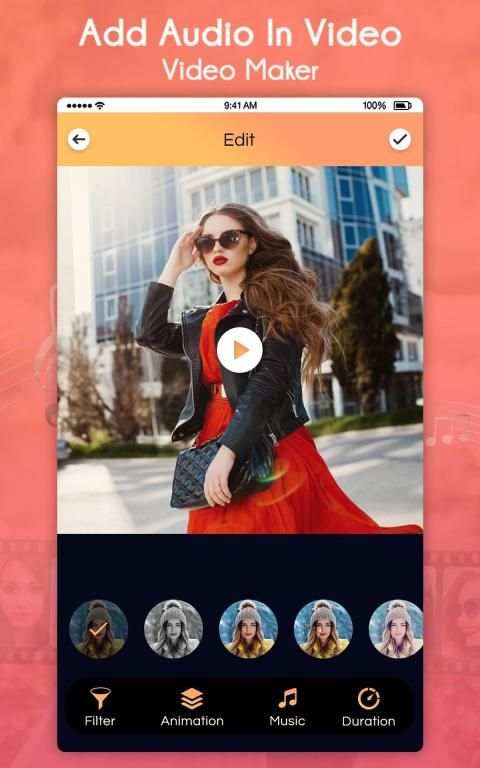 Add Audio In Video - Video Maker स्क्रीनशॉट 3