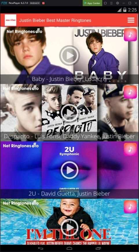 Justin Bieber Best Best Master Ringtones screenshot 2