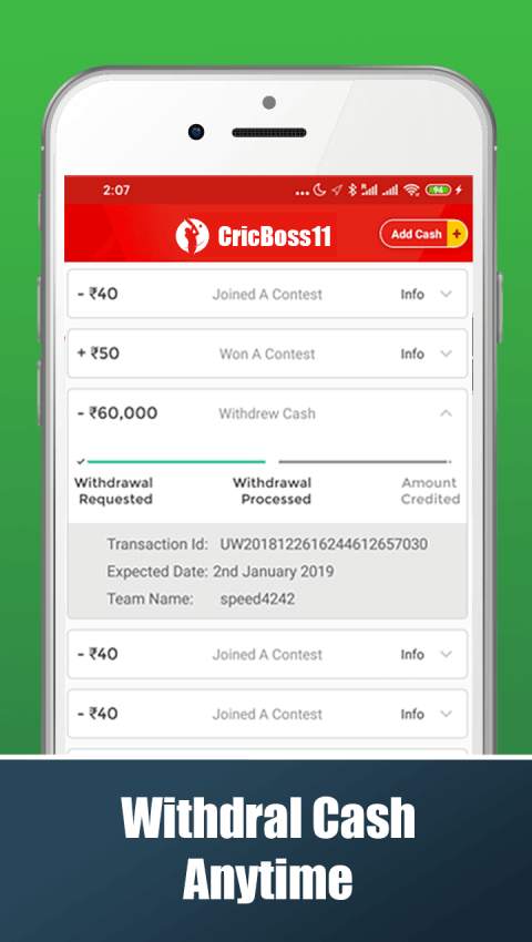 Cricboss11 -  Win Cash screenshot 1
