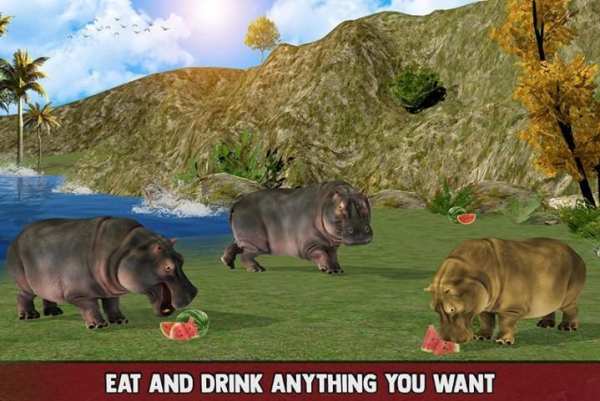 Angry Hippo Simulator: Hippo Family Jungle Attack screenshot 10