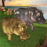 Angry Hippo Simulator: Hippo Family Jungle Attack logo