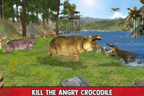 Angry Hippo Simulator: Hippo Family Jungle Attack screenshot 12