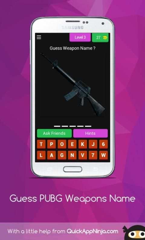Guess PUBG Weapons Name स्क्रीनशॉट 15