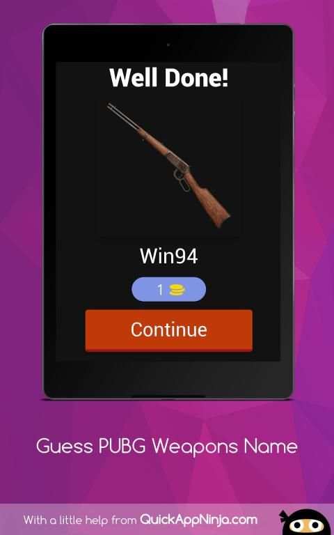 Guess PUBG Weapons Name स्क्रीनशॉट 7