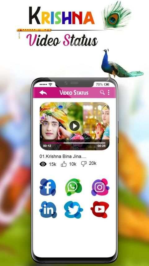 Krishna Video Status : Full Screen Krishna Status स्क्रीनशॉट 4