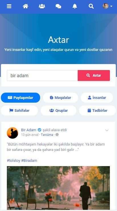 My Mir.az Milli Sosial Şəbəkə screenshot 1