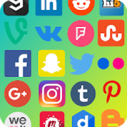 All social media apps in one - all social networks icon